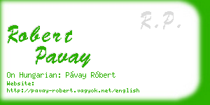 robert pavay business card