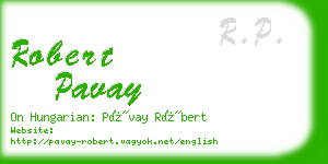 robert pavay business card